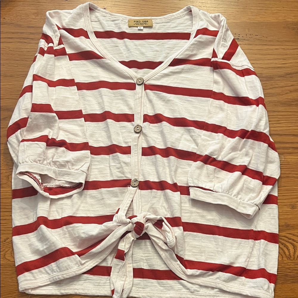 Piko 1988 Red and White Striped Top